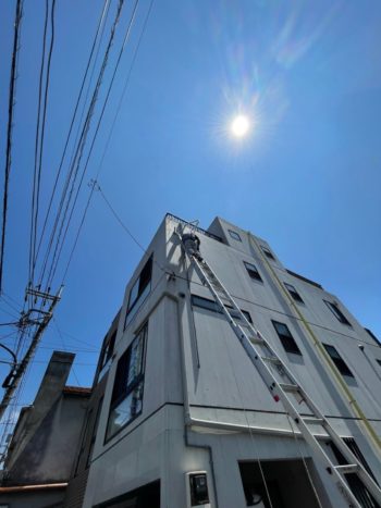 大田区にて3階→屋上配管立ち上げ工事の施工をさせて頂きました！