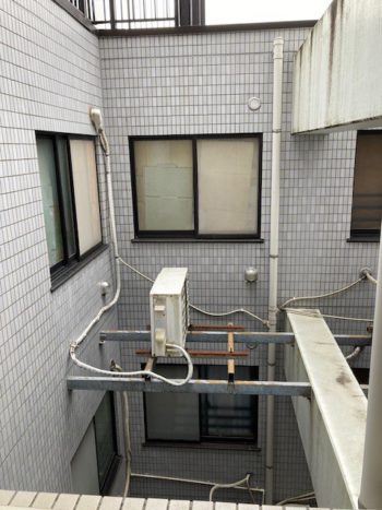 超危険作業⁉️室外機が４階のほぼ空中に…川崎市にて特殊高所作業工事を施工させて頂きました🔥